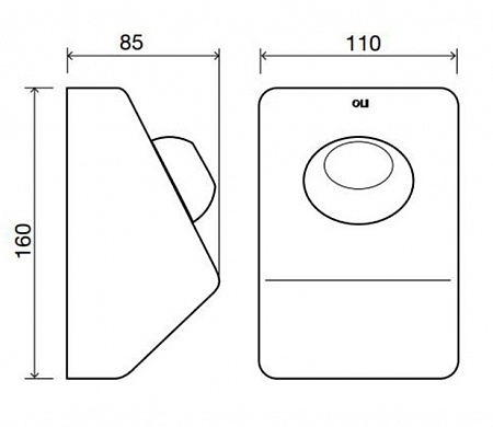 Кнопка пневматическая ножная, для установки на стене, OLI
