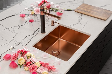 Мойка кухонная Alveus Kombino 50 Monarch Copper SAT 542X442X195 U нержавеющая сталь, с выпуском, без