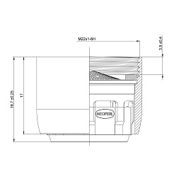 Аэратор NEOPERL CASCADE SLC М22 A, блистер