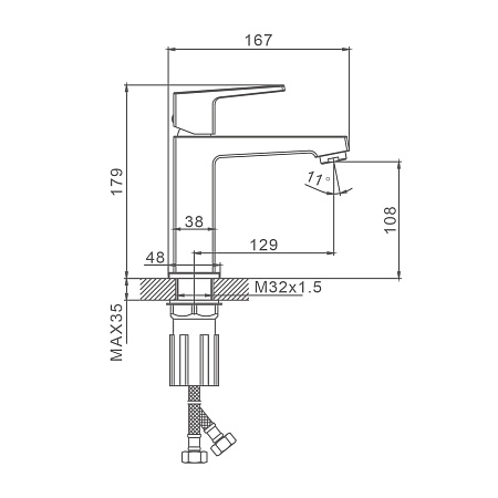 Смеситель для умывальника SPLENKA S01.10.09