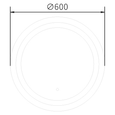 Зеркало HAIBA HB662 LED 600 мм