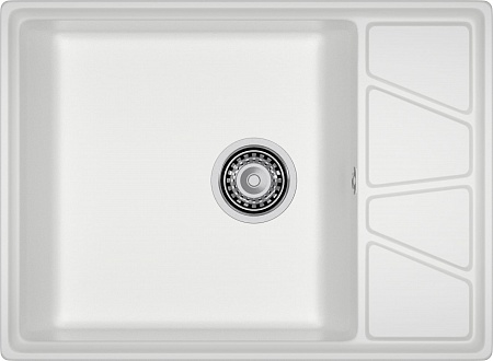 Мойка кухонная GranFest VERTEX GF-V-680L чаш+кр 680*500мм, иней, мрамор  