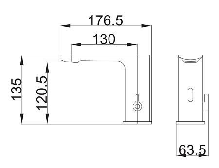 Смеситель BELZ B523-7 для раковины бесконтактный (сенсорный), черный