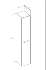 Пенал OPADIRIS Элеганс 30, белый матовый, правый