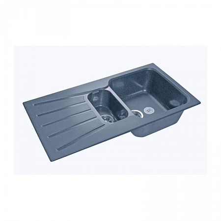 Мойка кухонная GranFest STANDART GF-S-940KL 1,5 чаши+крыло 940*495мм графит, мрамор