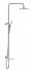 Душевая система Cersanit VIVO (смеситель термос.) с изливом 3 режима шланг 150 металл квадрат