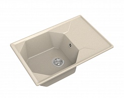Мойка кухонная GranFest UNIQUE GF-U-740L чаш+кр 740*500мм бежевый, мрамор  