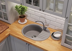 Мойка кухонная Polygran  Quartz Bond 610, туман, арт.688360