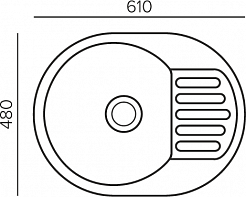 Мойка кухонная Polygran  Quartz Bond 610, туман, арт.688360