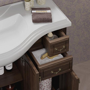 Тумба OPADIRIS Риспекто 120, орех антикварный (нагал) (под раковину Kirovit Классик 120)