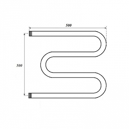 Полотенцесушитель водяной Point PN37555 500x500 М-образный (1"), хром