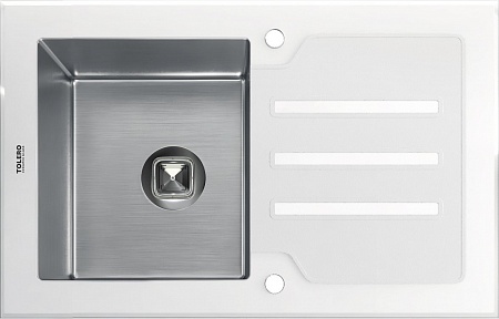 Кухонная мойка TOLERO Ceramic Glass TG-780W (Белая)