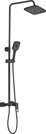 Душевая система HAIBA HB24615-7, тропический душ, латунь, черный