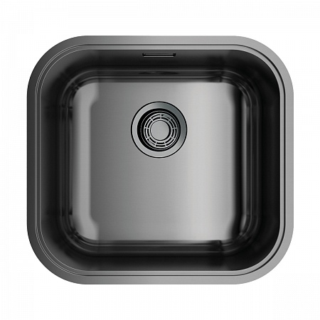 Мойка кухонная OMOIKIRI Omi 44-U/IF-GM нерж.сталь/вороненая сталь