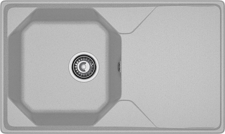 Мойка кухонная GranFest UNIQUE GF-U-840L чаш+кр 840*500мм серый, мрамор  